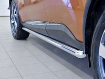 Пороги труба D63 (вариант 1) для Nissan Murano 2016