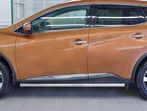 Пороги труба D63 (вариант 1) для Nissan Murano 2016