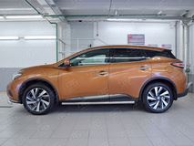 Пороги труба D63 (вариант 1) для Nissan Murano 2016