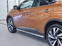 Пороги труба D63 (вариант 1) для Nissan Murano 2016