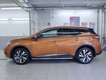 Пороги труба 120х60 овал с проступью для Nissan Murano 2016