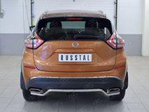 Защита заднего бампера D42 волна для Nissan Murano 2016