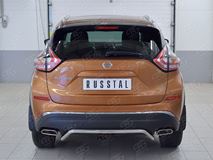 Защита заднего бампера D42 волна под машину для Nissan Murano 2016