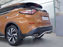 Защита заднего бампера D42 волна под машину для Nissan Murano 2016