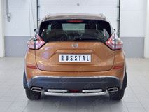  Защита заднего бампера D63 дуга-D42х2 дуги для Nissan Murano 2016