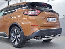  Защита заднего бампера D63 дуга-D42х2 дуги для Nissan Murano 2016