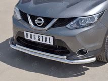 Защита переднего бампера D63 секция-D42 дуга для Nissan Qashqai 2015 SPB