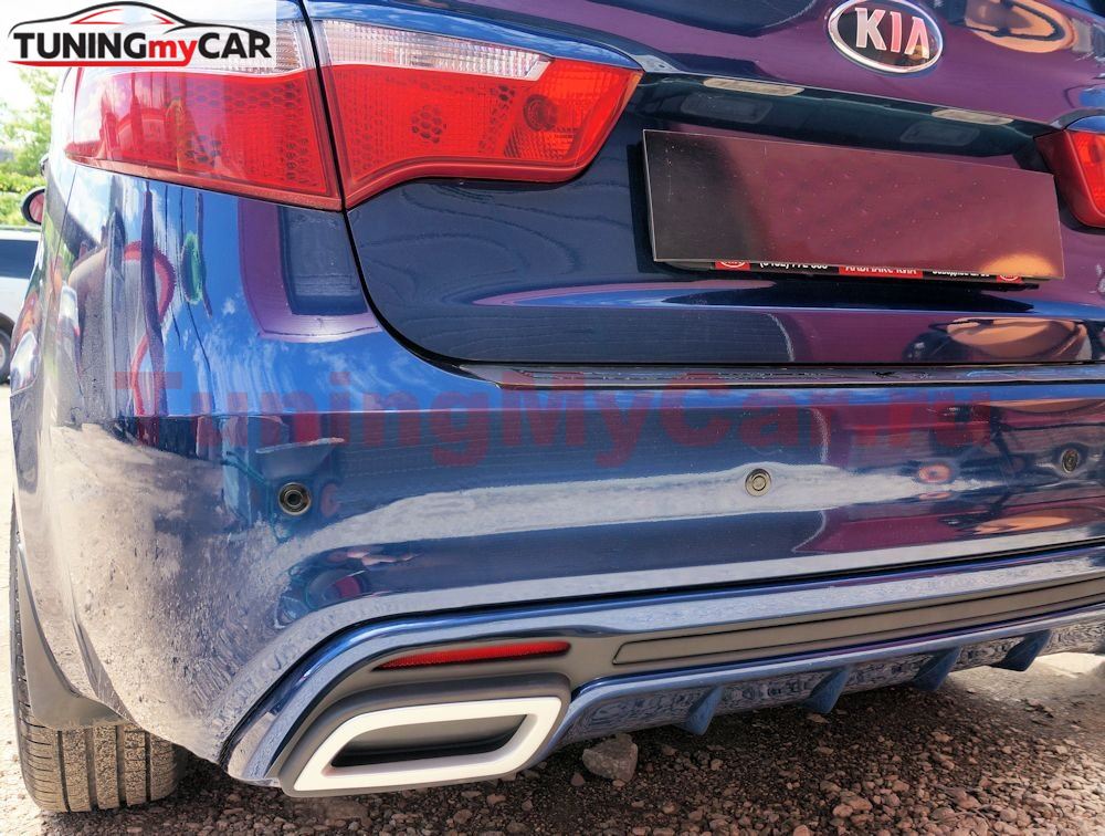 Диффузор заднего бампера для KIA RIO 2011-2014 