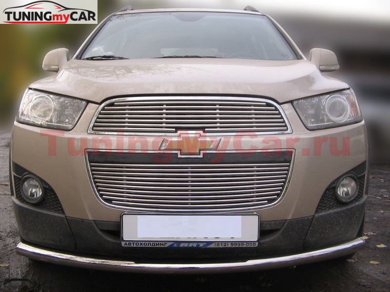 Накладка на решетку бампера d12 Chevrolet Captiva 2011-2013