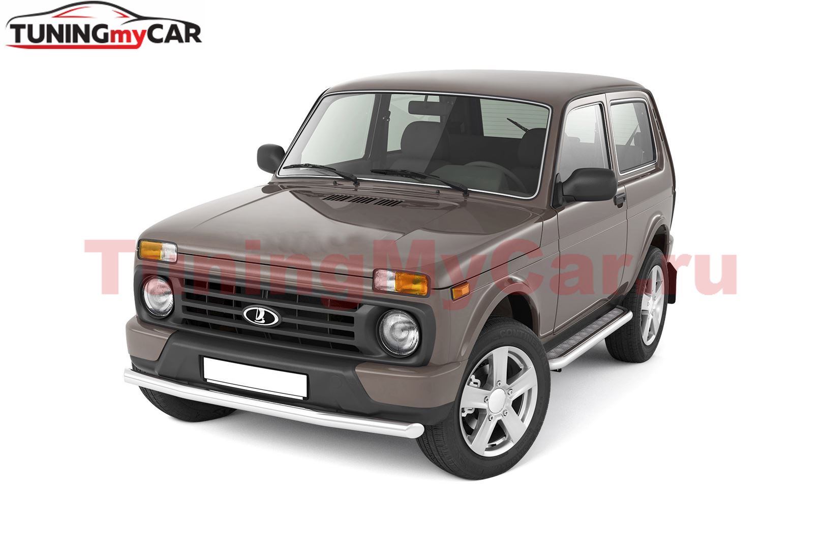 Защита переднего бампера одинарная 63 мм (НПС) LADA 4х4 URBAN 2015-