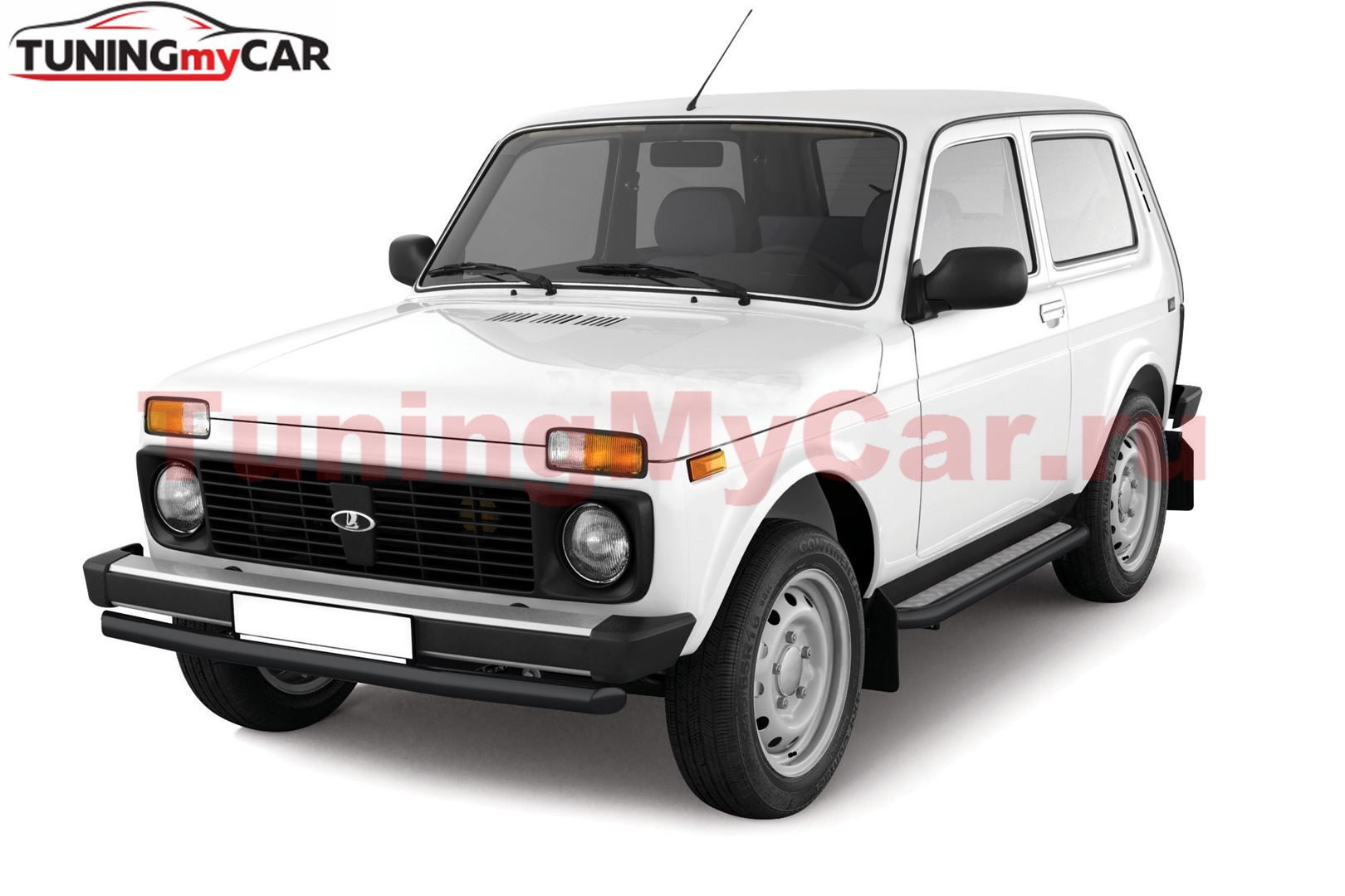 Защита переднего бампера одинарная Ø63мм (ППК) LADA "4х4 2121"/ 2131 1995-