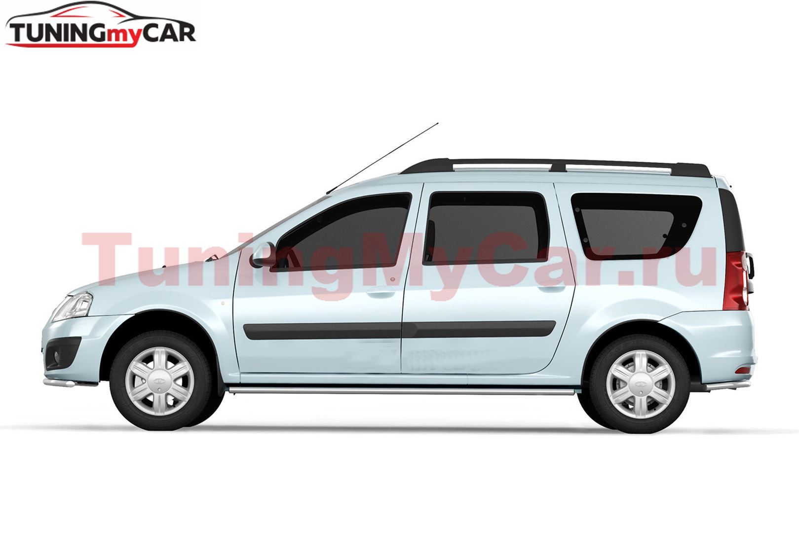 Защита порогов прямая 51мм (НПС) LADA Largus 2012-