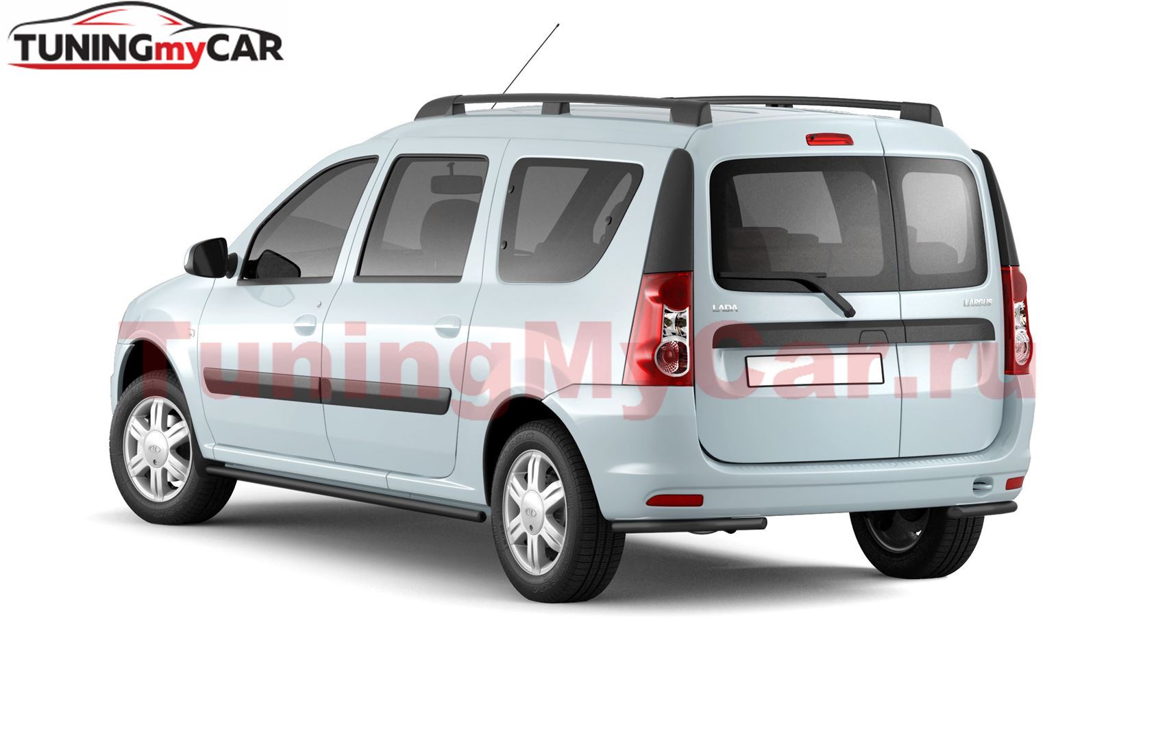 Защита порогов прямая 51 мм (ППК) LADA Largus 2012-