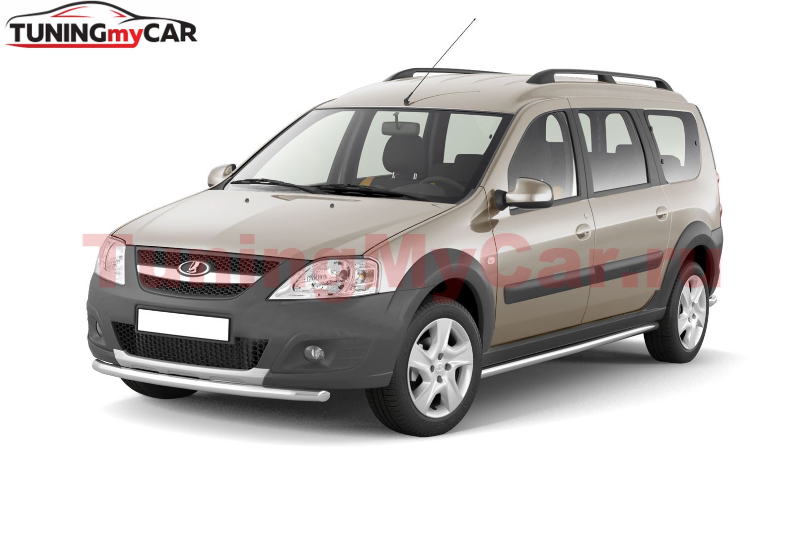 Защита порогов прямая 51мм (НПС) LADA Largus Cross 2015-