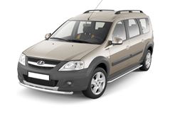 Защита порогов с алюм. площадкой 51мм (НПС) LADA Largus Cross 2015-