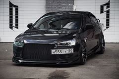 абс ПОДИУМ НОМЕРА в стиле ЭВО для Mitsubishi Lancer 10 2007-2010 дорестайлинг