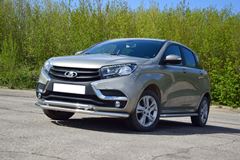 Защита переднего бампера двойная 51/51мм (НПС) LADA XRAY 2016-