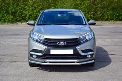 Защита переднего бампера двойная 51/51мм (НПС) LADA XRAY 2016-