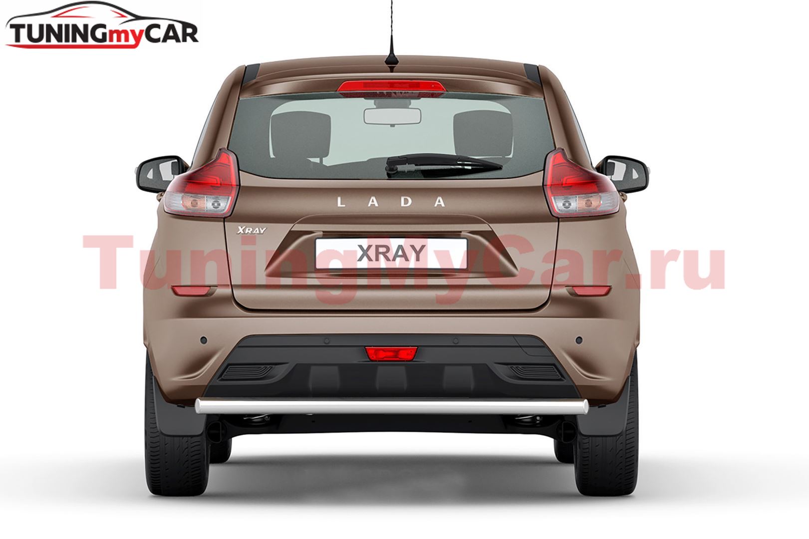 Защита заднего бампера одинарная 51мм (НПС) LADA XRAY 2016-