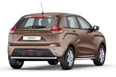 Защита заднего бампера одинарная 51мм (НПС) LADA XRAY 2016-
