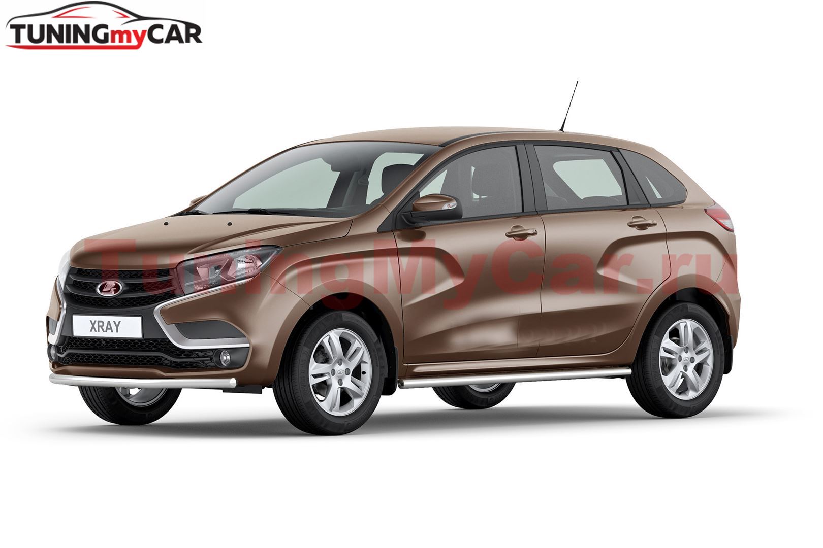 Защита порогов прямая 51мм (НПС) LADA XRAY 2016-