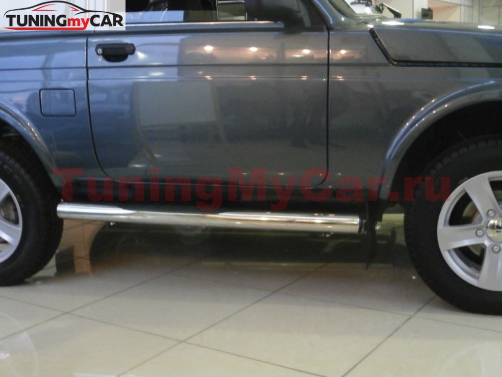 Пороги d76 (труба с проступями) Lada 4x4 Urban 2015-