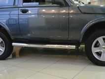 Пороги d76 (труба с проступями) Lada 4x4 Urban 2015-