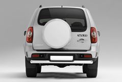Защита заднего бампера с накладкой 63мм (НПС) CHEVROLET NIVA 2009-