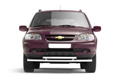 Защита переднего бампера двойная 63/51 мм (НПС) LADA NIVA Travel 2021-/ LADA NIVA 2020-/ CHEVROLET Niva 2009-2020