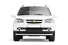 Защита переднего бампера одинарная 63 мм (НПС) CHEVROLET NIVA 2009-