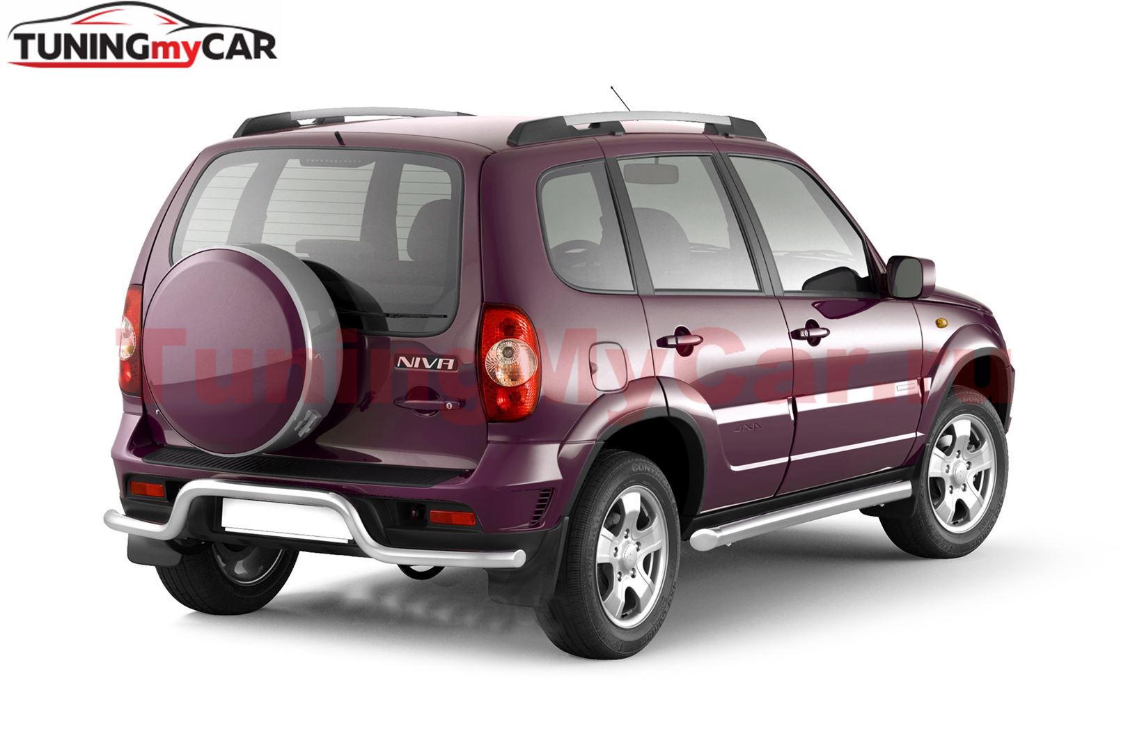 Защита порогов вогнутые 76мм (НПС) CHEVROLET Niva 2009-2020/ LADA Niva 2020-/ LADA Niva Travel 2021-