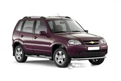 Защита порогов с накладками 76мм (НПС) CHEVROLET NIVA 2009-