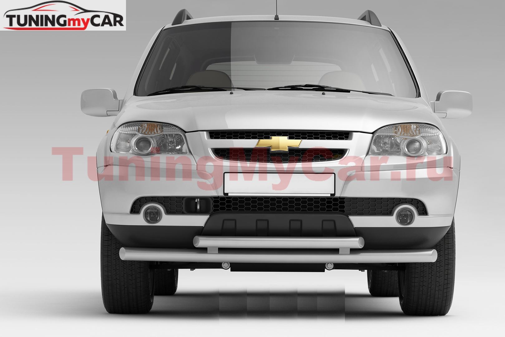 Защита переднего бампера двойная 63/51мм (ППК) CHEVROLET NIVA 2009-2020/ LADA NIVA Travel 2021-