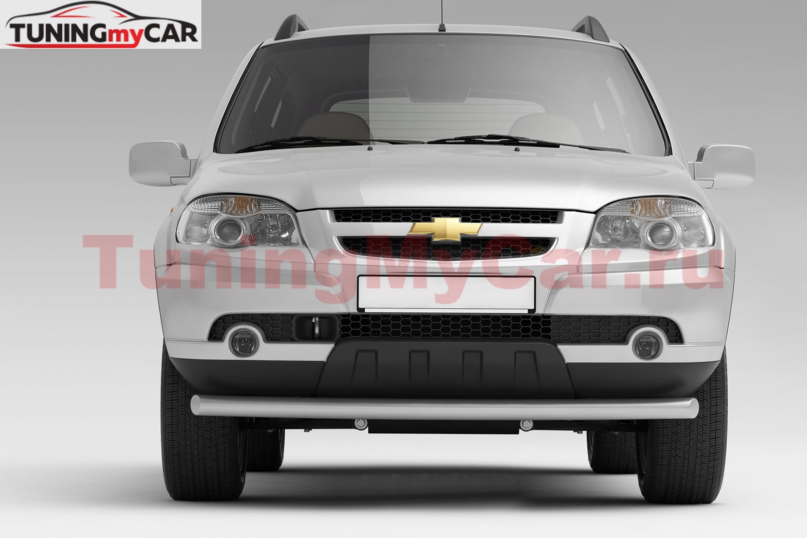 Защита переднего бампера одинарная 63мм (ППК) CHEVROLET NIVA 2009-2020/ LADA Niva 2020-