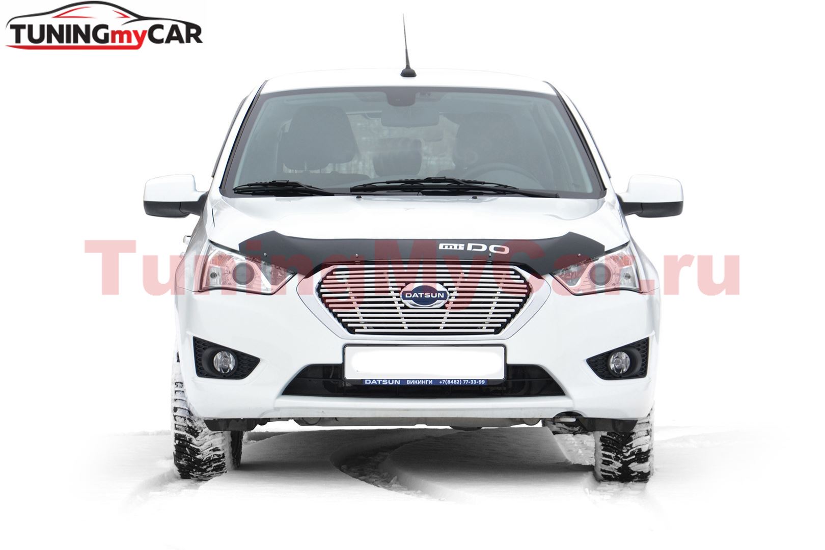 Накладка на решётку радиатора 10 мм (НПС) Datsun mi-DO Хэтчбек 2014-