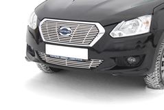 Накладка на решётку бампера 10 мм (НПС) Datsun on-DO Седан 2014-