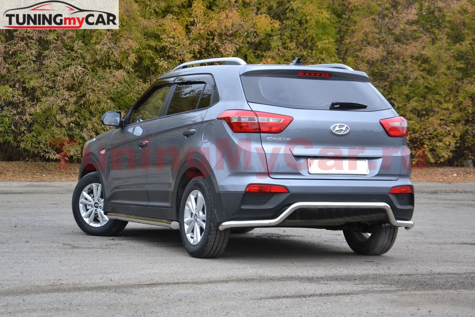Защита заднего бампера "Волна" 51 мм (НПС) Hyundai Creta 2016-
