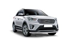 Защита переднего бампера одинарная 63 мм (НПС) Hyundai Creta 2016-