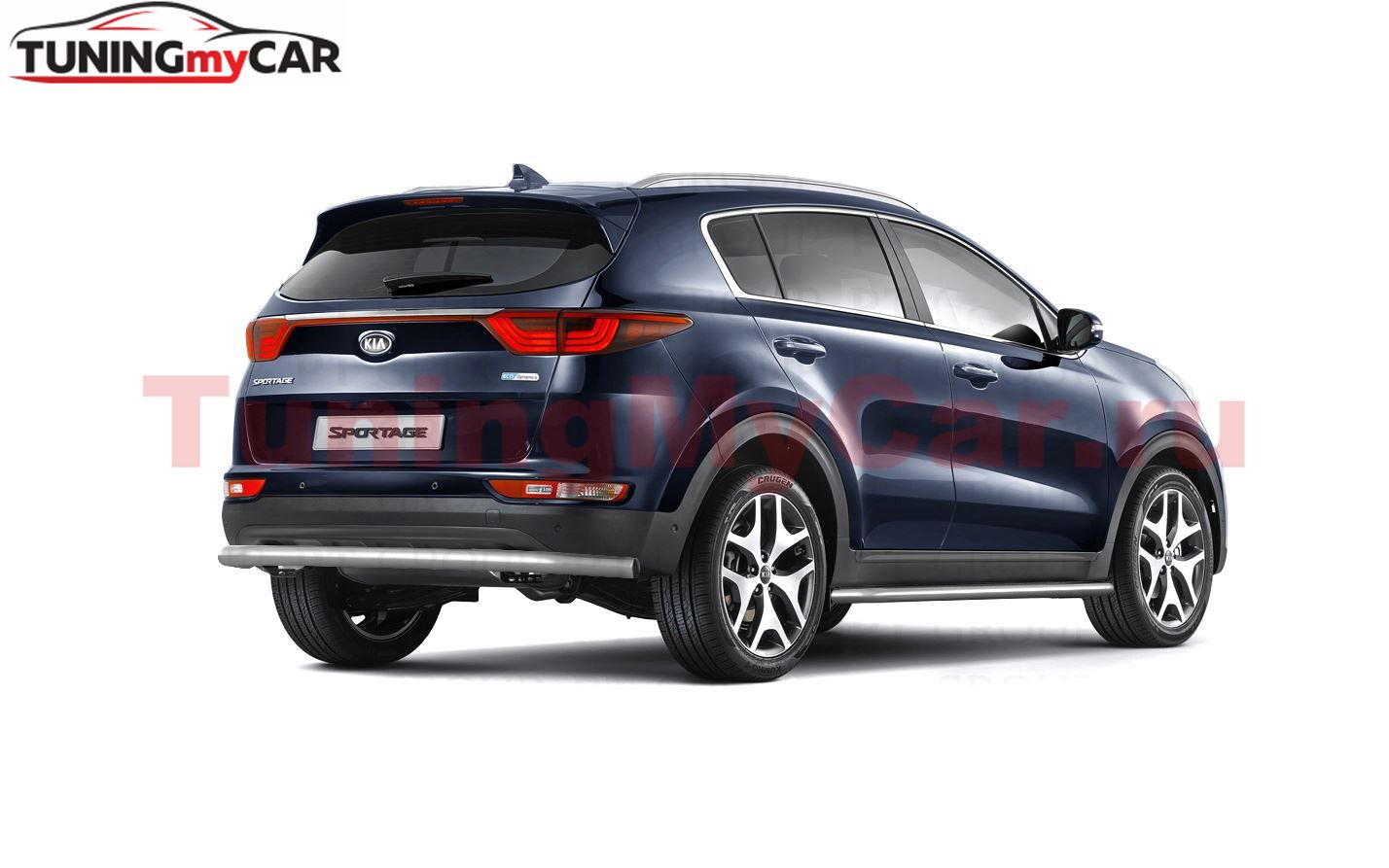 Защита заднего бампера одинарная Ø63мм (НПС) KIA Sportage 2016-2018