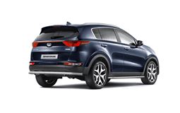 Защита заднего бампера одинарная Ø63мм (НПС) KIA Sportage 2016-2018