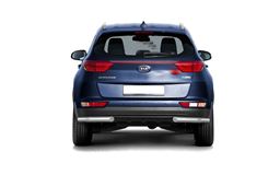 Защита заднего бампера угловая Ø63мм (НПС) KIA Sportage 2016-2018