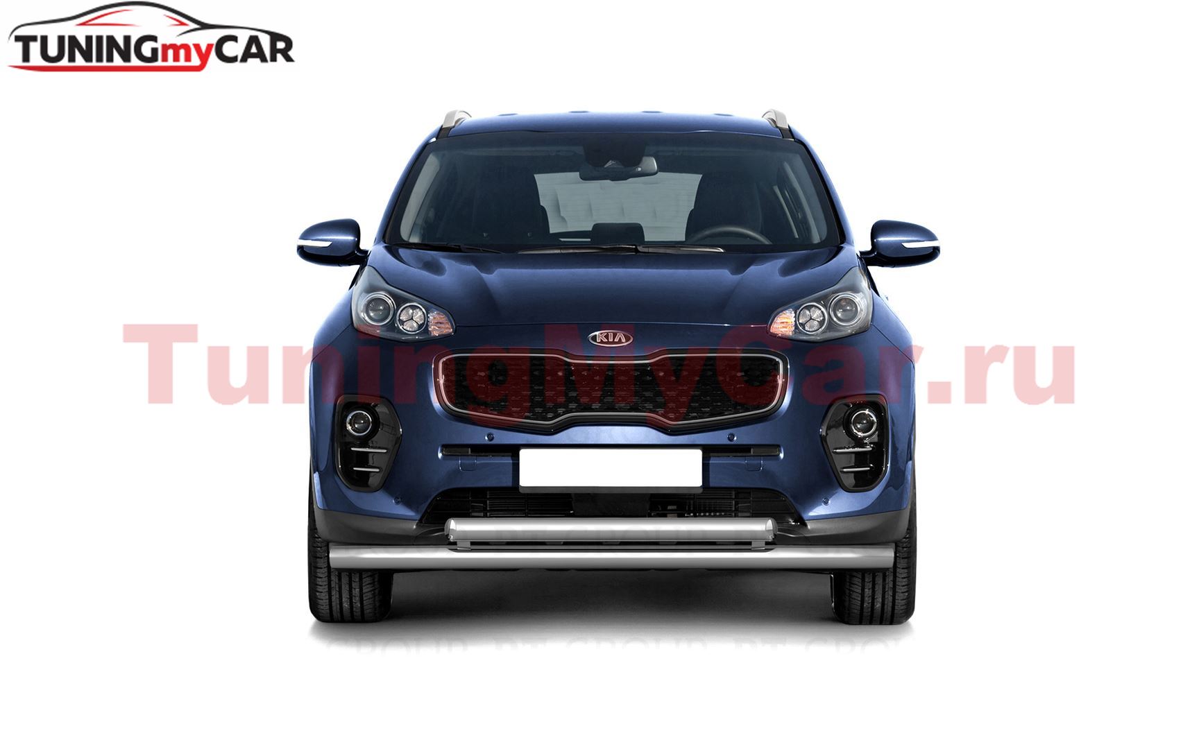 Защита переднего бампера двойная 63/63 мм (НПС) KIA Sportage 2016-