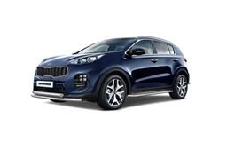 Защита переднего бампера двойная 63/63 мм (НПС) KIA Sportage 2016-