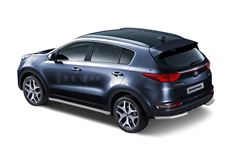 Защита порогов вогнутые 63 мм (НПС) KIA Sportage 2016-