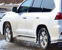 Защита порогов окантовка 51мм (НПС) LEXUS 450D 2015-