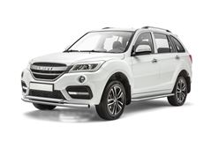 Защита порогов с алюм. площадкой 51 мм (НПС) LIFAN X60 2012+
