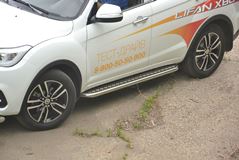 Защита порогов с алюм. площадкой 51 мм (НПС) LIFAN X60 2012+