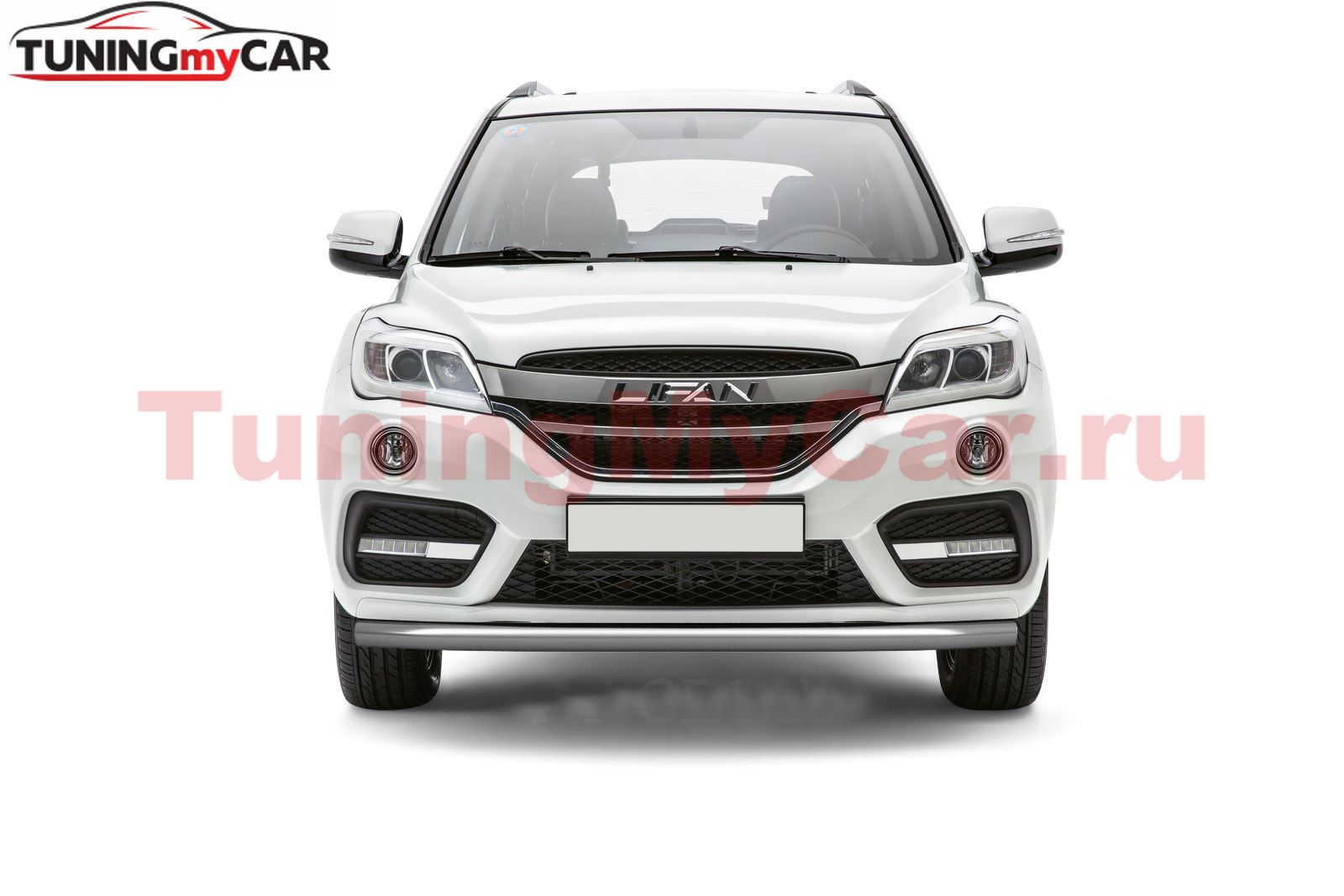 Защита переднего бампера одинарная 63мм (НПС) LIFAN X60 2017