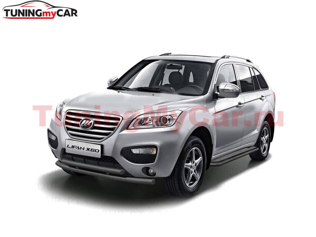 Защита переднего бампера двойная 63/51 мм (ППК) LIFAN X60 2012-2016