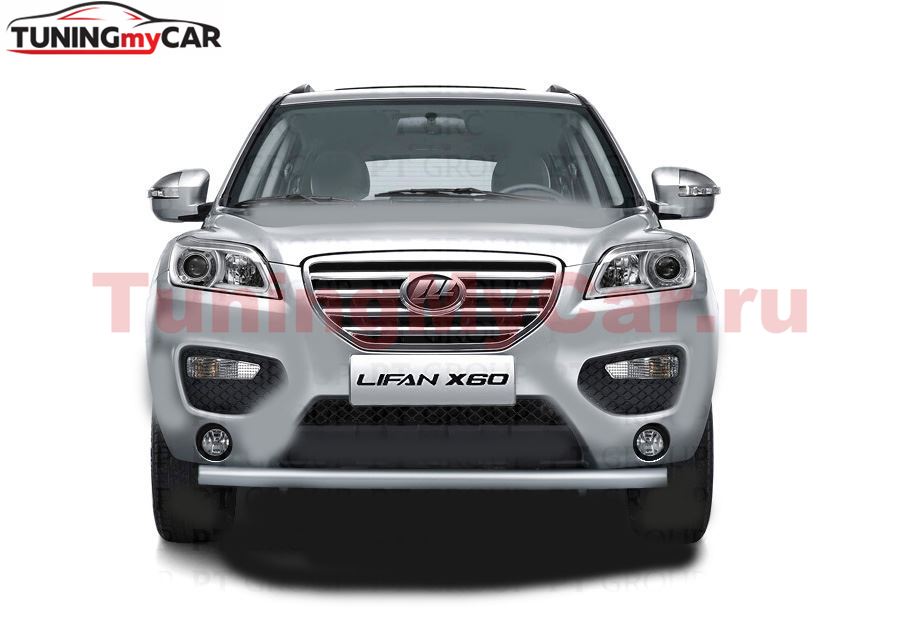 Защита переднего бампера одинарная 63 мм (ППК) Lifan X60 2012-2016